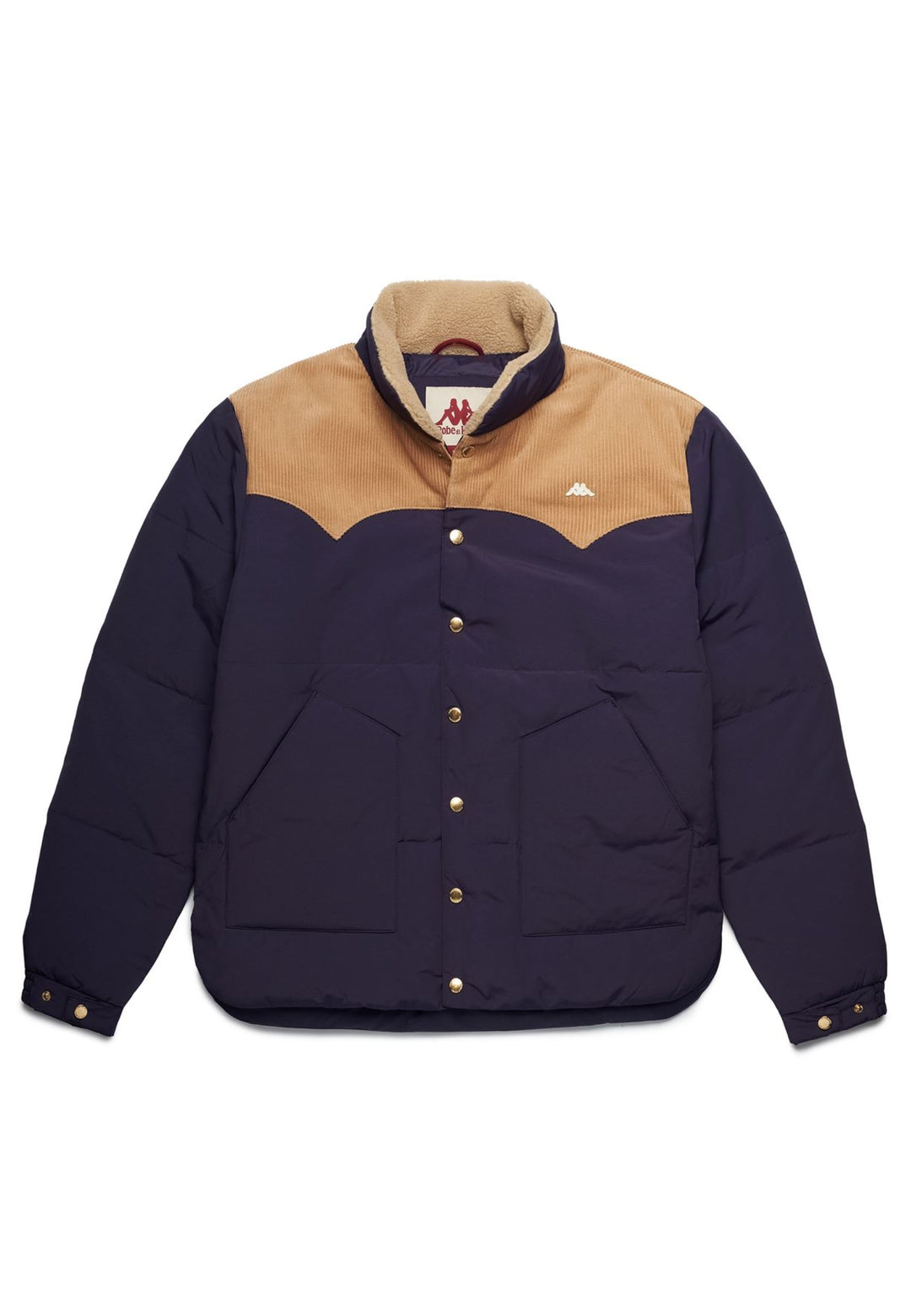 Piumino ROBE DI KAPPA inserto in velluto blue marine – MASCARO