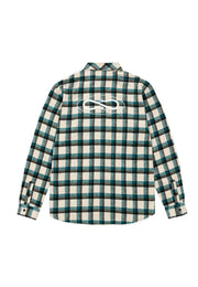 Camicia PROPAGANDA in flanella loto atom verde crema