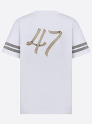 T-shirt CHRISTIAN DIOR relaxed fit logo Ribbon ricamo bianca