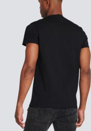 T-shirt BALMAIN stampa logo roso nera