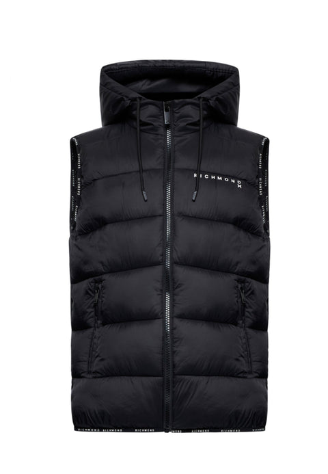 Gilet RICHMOND smanicato con logo nero