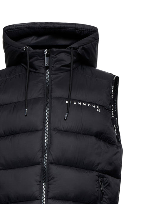 Gilet RICHMOND smanicato con logo nero