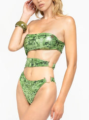 Costume intero 4GIVENESS monokini Rainbow Boa verde