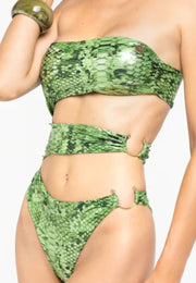 Costume intero 4GIVENESS monokini Rainbow Boa verde