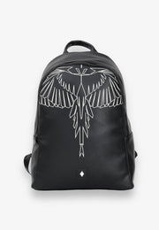 Zaino MARCELO BURLON COUNTY OF MILAN ecopelle wings bianche nero