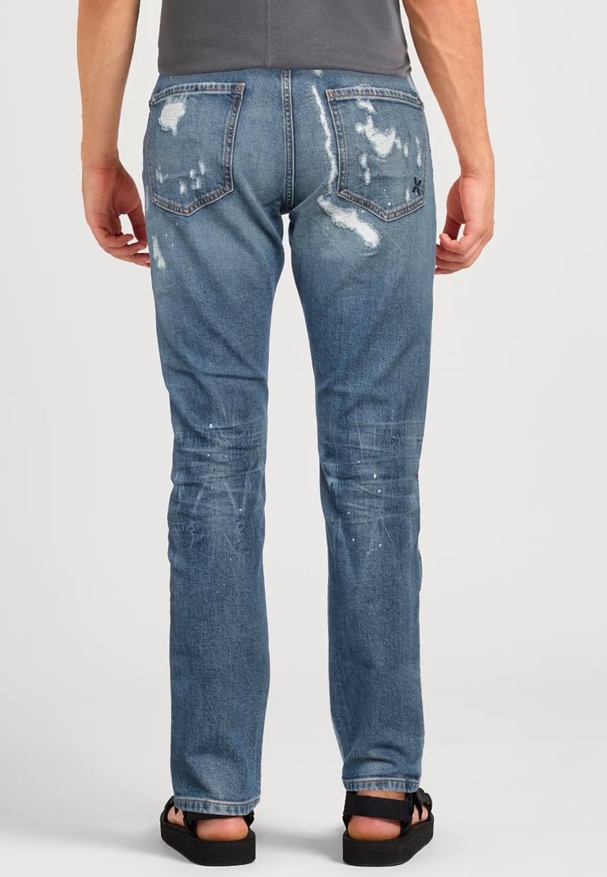 Jeansy RICHMOND X skinny fit z przetarciami patch denim blue