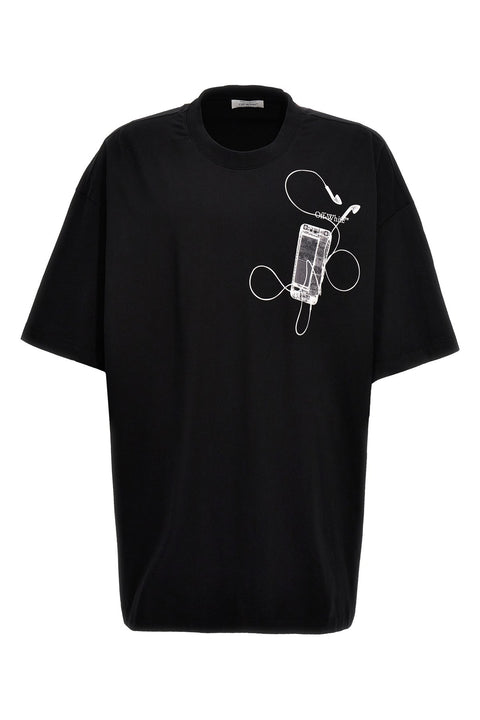 T-shirt OFF-WHITE con stampa Scan Arrow Skate nera