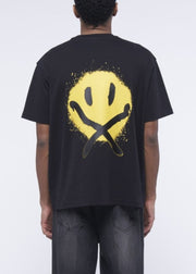 T-shirt RICHMOND X oversize logo smile sul retro nera