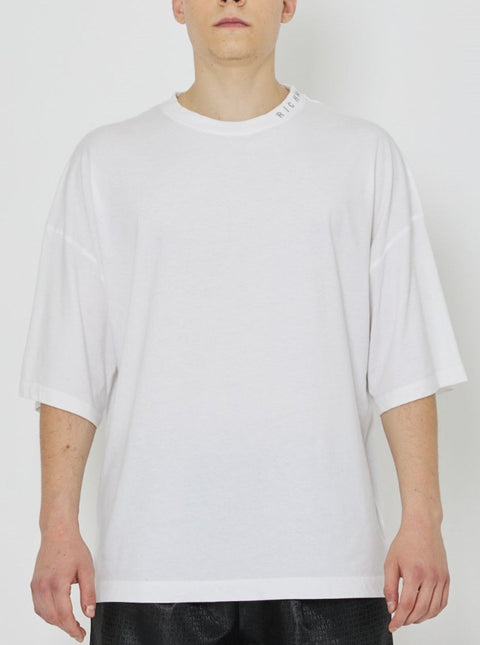 T-shirt RICHMOND X oversize stampa colletto bianca