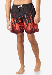 Costume VISION OF SUPER fiamme rosse nero