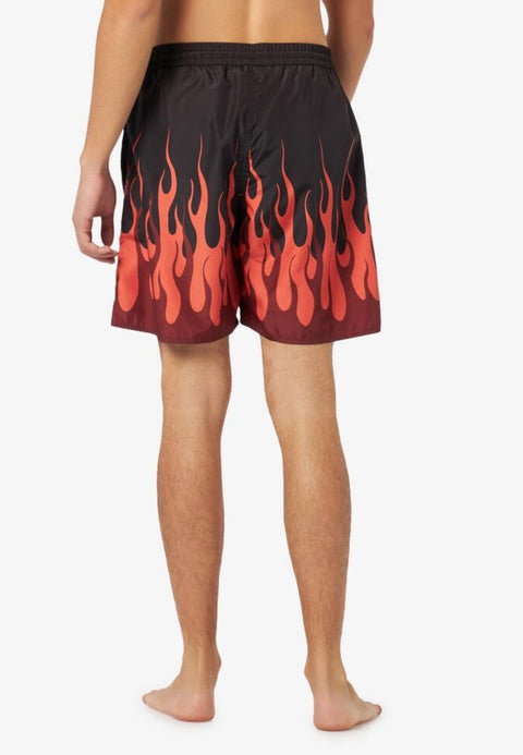 Costume VISION OF SUPER fiamme rosse nero