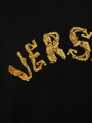 T-shirt VERSACE logo baroque ricamato nera