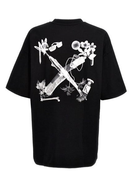 T-shirt OFF-WHITE con stampa Scan Arrow Skate nera