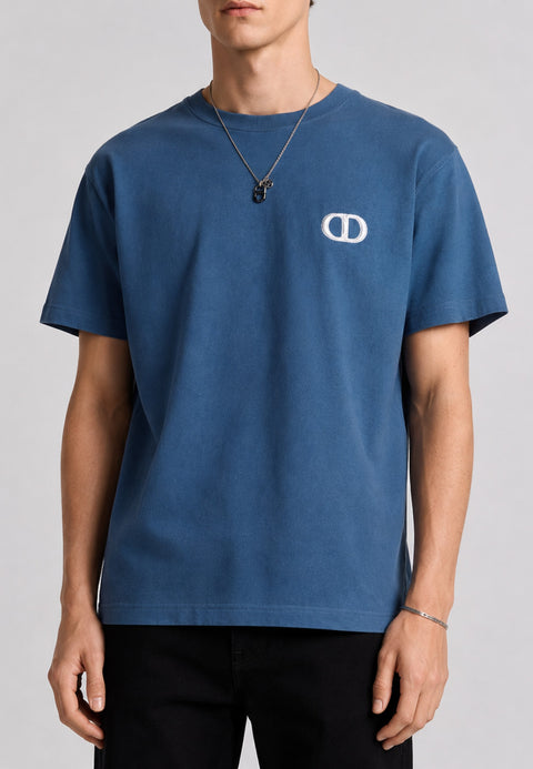 T-shirt CHRISTIAN DIOR CD icon relaxed fit blue – MASCARO