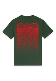 T-shirt PROPAGANDA x FILA con ricamo ribs verde