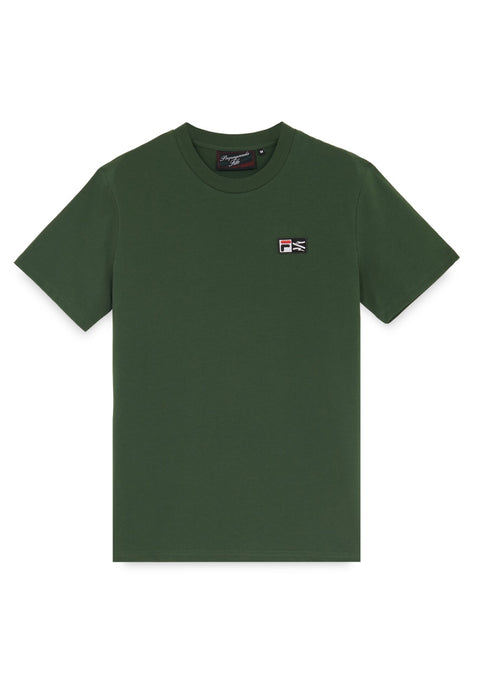 T-shirt PROPAGANDA x FILA con ricamo ribs verde