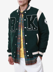 Giubbotto bomber ROBE DI KAPPA patch applicati verde scuro