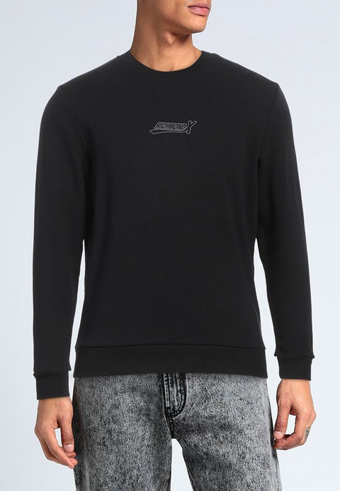 Felpa RICHMOND X stampa logo gommato nero