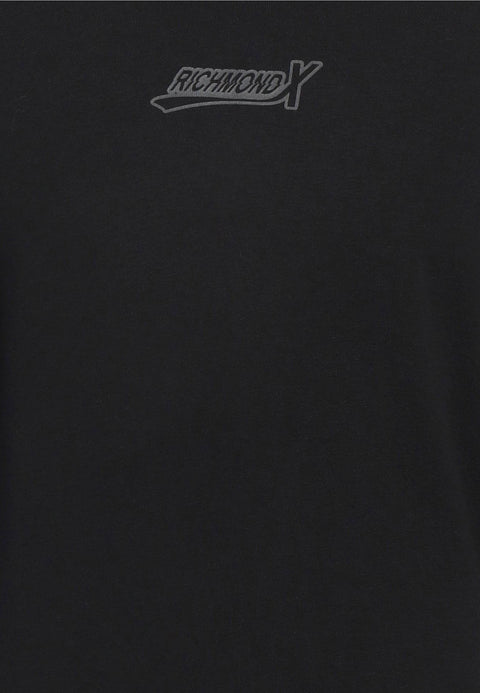 Felpa RICHMOND X stampa logo gommato nero