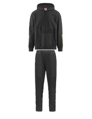 Completo tuta KAPPA 222 BANDA felpa cappuccio + pantalone in frech terry banda graphik grigia