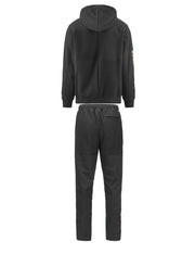 Completo tuta KAPPA 222 BANDA felpa cappuccio + pantalone in frech terry banda graphik grigia