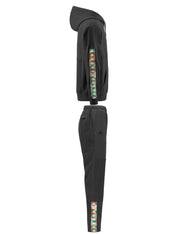 Completo tuta KAPPA 222 BANDA felpa cappuccio + pantalone in frech terry banda graphik grigia