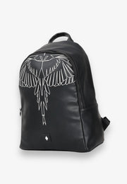 Zaino MARCELO BURLON COUNTY OF MILAN ecopelle wings bianche nero
