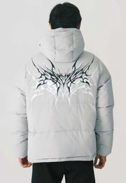 Piumino PHOBIA con cappuccio stampa tribale ice