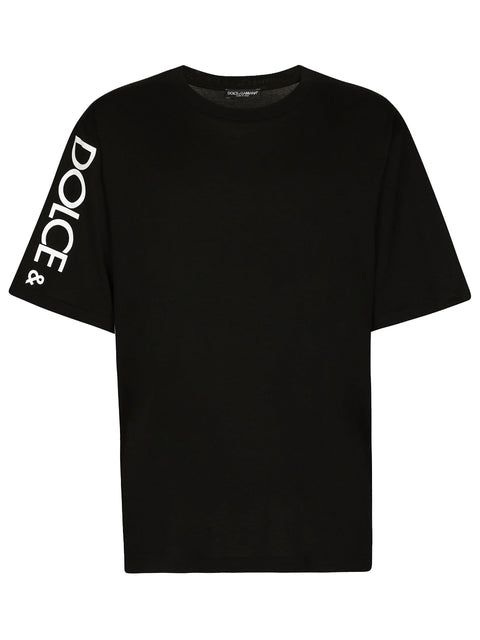 T-shirt DOLCE & GABBANA con stampa laterale nera