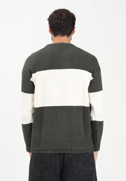 Maglia DISCLAIMER in tricot con logo verde militare