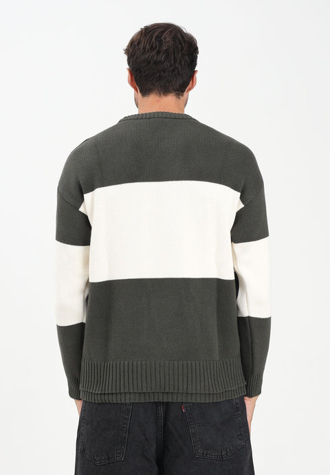 Maglia DISCLAIMER in tricot con logo verde militare