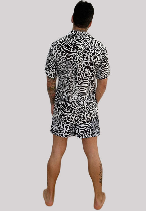 Completo mare 4GIVENESS camicia + boxer zebrato