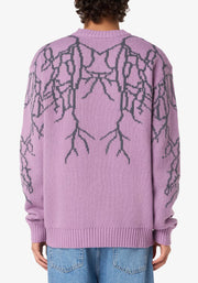 Maglione PHOBIA jumper fulmini in jacquard viola