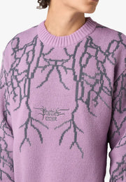 Maglione PHOBIA jumper fulmini in jacquard viola