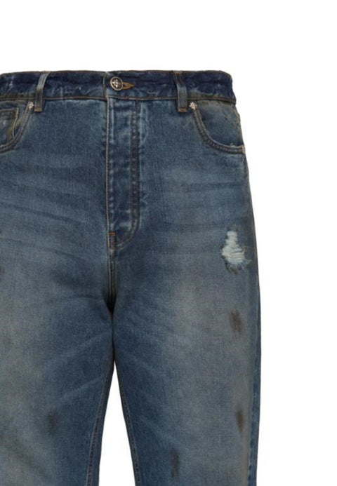 Jeans RICHMOND X baggy con rotture destroy blue scuro