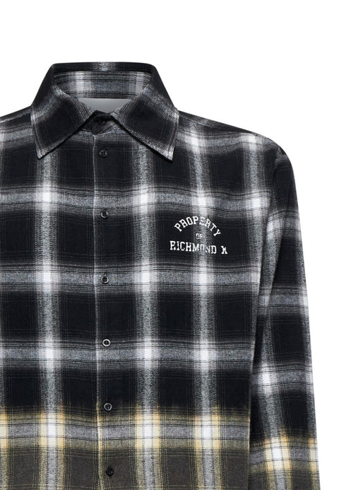 Camicia RICHMOND X tartan check bianco/nera