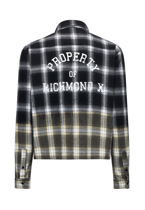 Camicia RICHMOND X tartan check bianco/nera