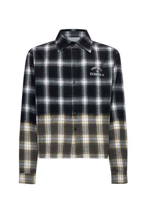 Camicia RICHMOND X tartan check bianco/nera