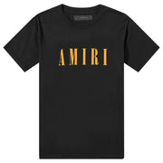 T-shirt AMIRI logo Core arancione nera