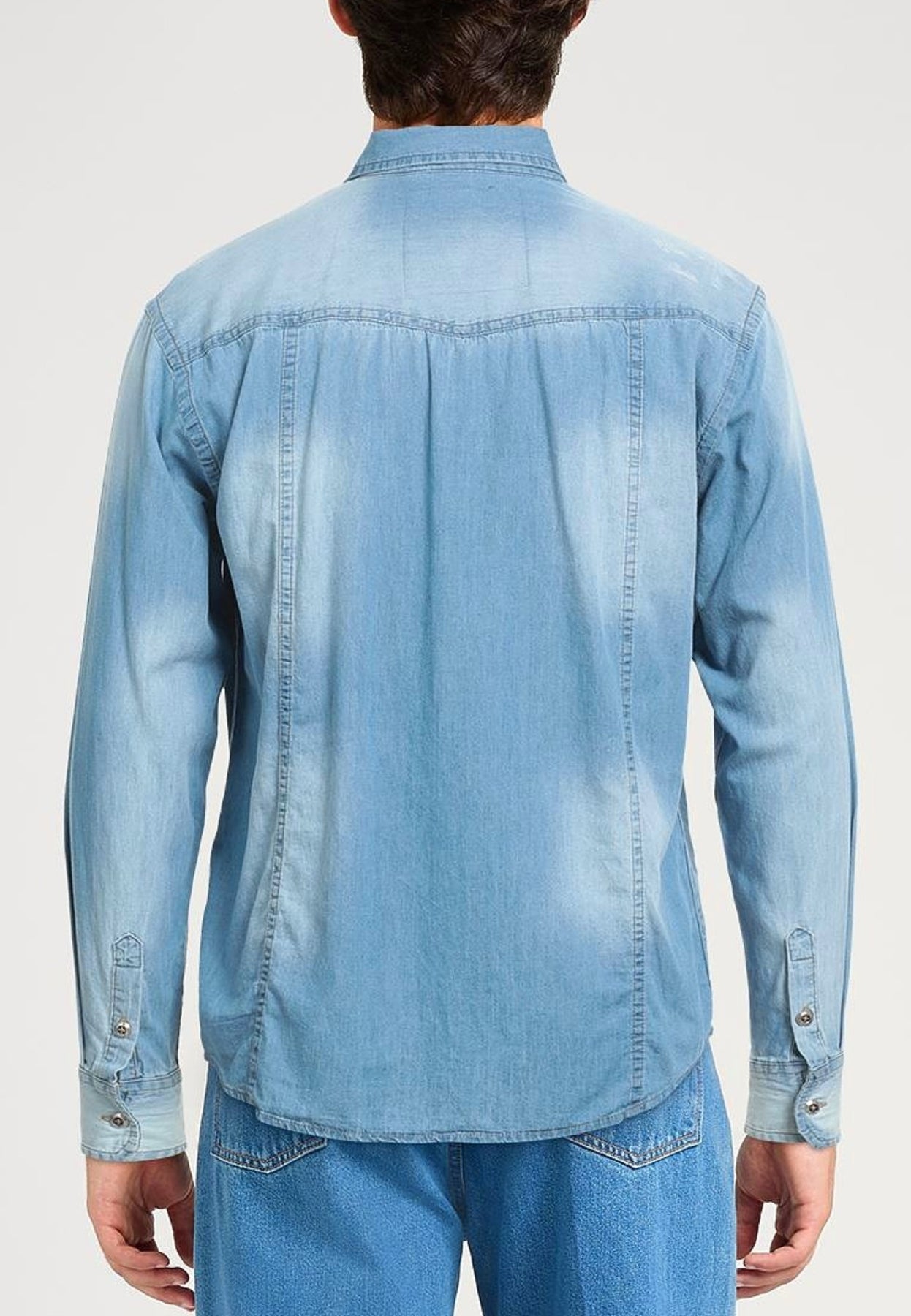 Koszula jeansowa RICHMOND X denim jasnoniebieska