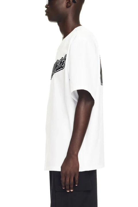 Camicia OFF-WHITE baseball con logo bianca