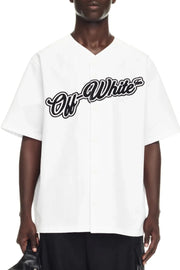 Camicia OFF-WHITE baseball con logo bianca