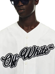 Camicia OFF-WHITE baseball con logo bianca