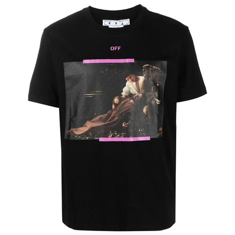 T-shirt OFF-WHITE stampa Caravaggio nera