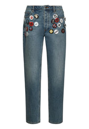 Jeans RICHMOND X relaxed fit con badge denim blue