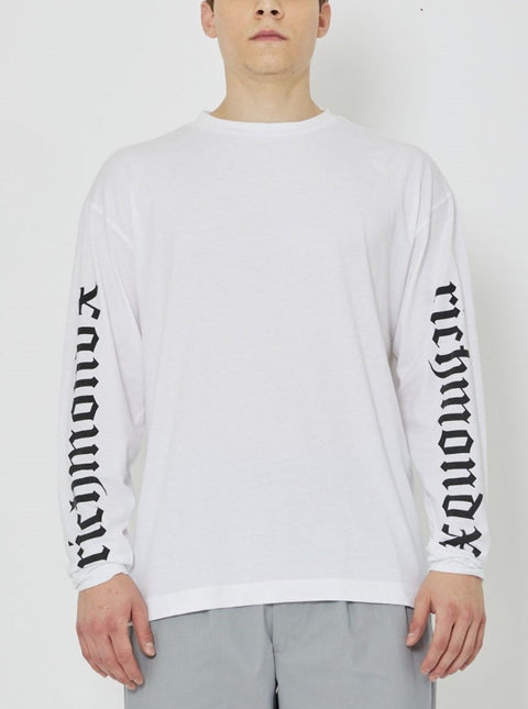 T-shirt maniche lunghe RICHMOND X stampa logo bianca