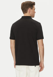 Maglia Polo JOHN RICHMOND X logo tessuto nera