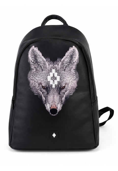 MARCELO BURLON COUNTY OF MILAN black wolf faux leather backpack – MASCARO