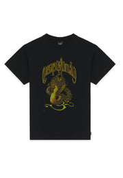 T-shirt PROPAGANDA stampa Reptile nera