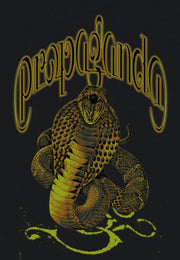 T-shirt PROPAGANDA stampa Reptile nera